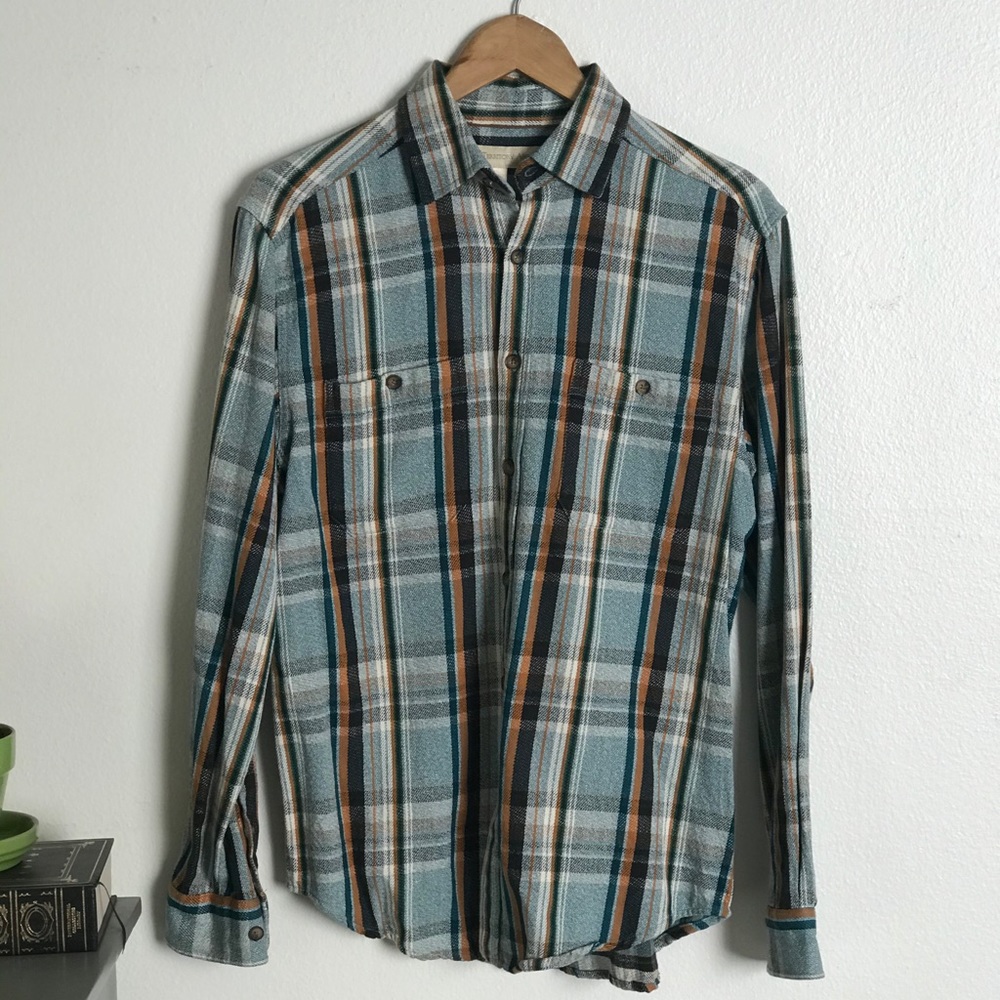 Plaid casual button down